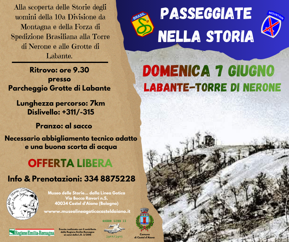 "Passeggiate nella Storia": Labante- Torre di Nerone 7 Giugno